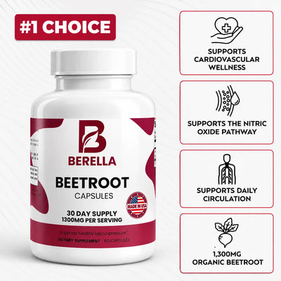 Berella Beetroot Capsules To Support Circulation And Vitality