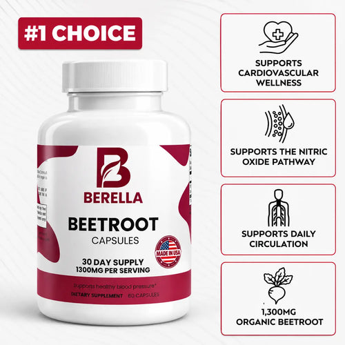Berella Beetroot Capsules To Support Circulation And Vitality